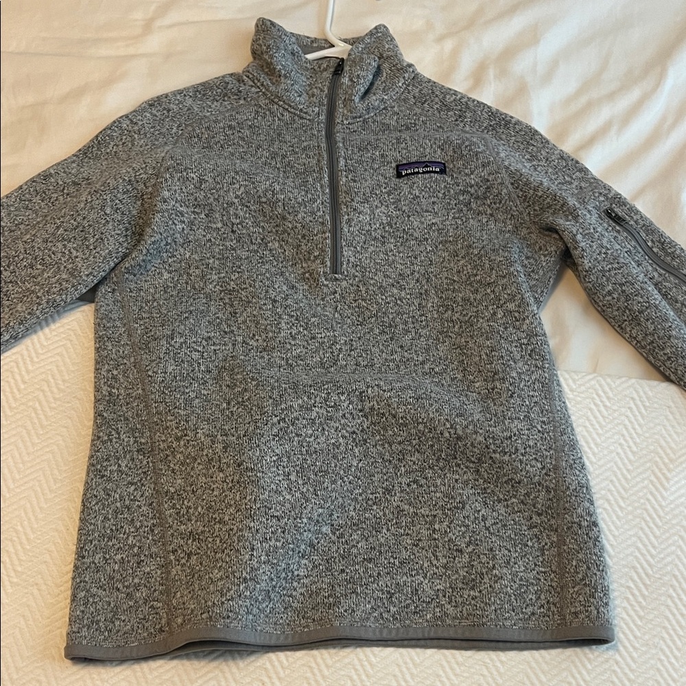 Patagonia Heathered Gray Fleece Pullover
